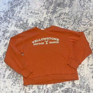 Women's Yellowstone Burnt Orange Crewneck Sweatshirt Small
